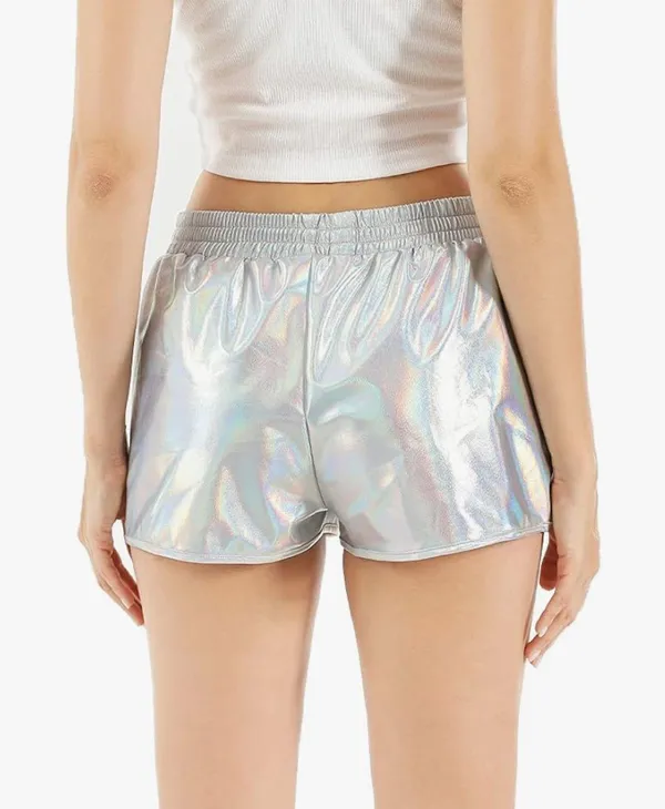 Metallic Gray Party Shorts - Image 2