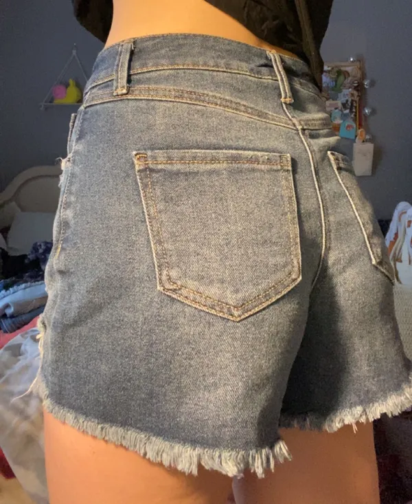 Happily Grey Denim Shorts - Image 2