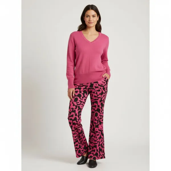 Victor Alfaro 100% Wool Pink Vintage Long Sleeve Sweater L - Image 8