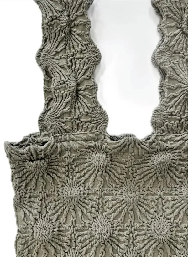 Cami Tank Top With Jacquard Floral - Image 6