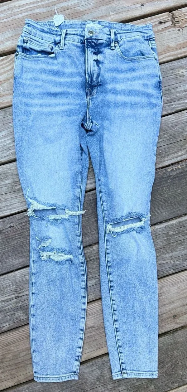 Good American High Rise Straight Leg Jeans - Image 2