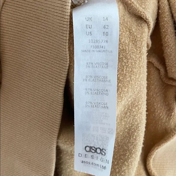 ASOS Boxy Cropped Long Sleeve Crewneck Pullover Sweatshirt Size 10 - Image 7