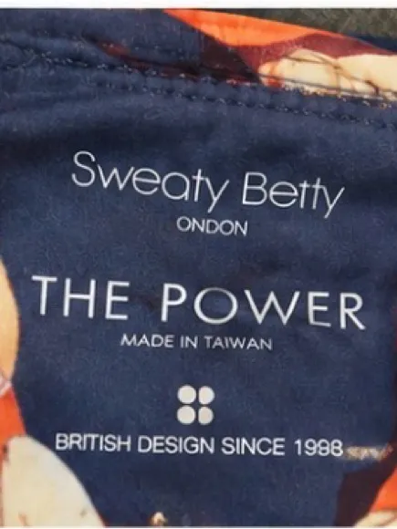 Sweaty Betty The Power Matching Workout Set Leggings Sports Bra Navy Orange med - Image 3