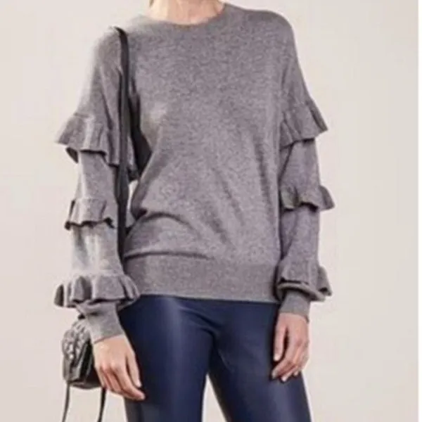 J. Crew Heather‎ Gray Wool Sweater - Image 2