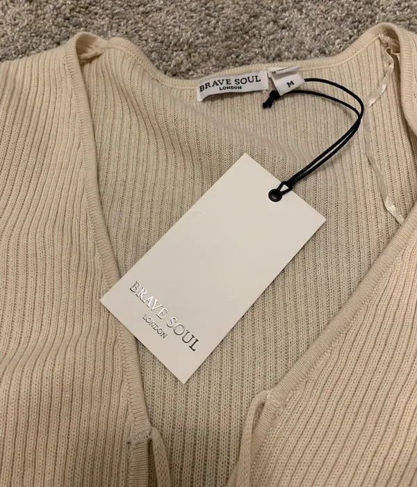 Nasty Gal Cream Tie Top - Image 3