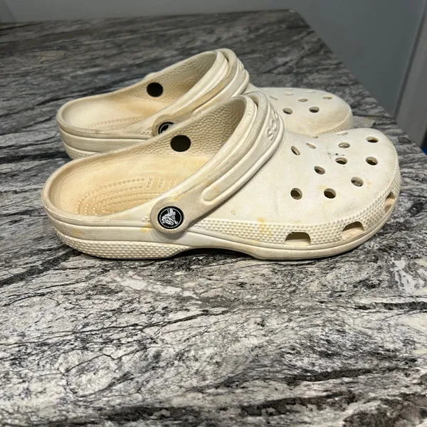 CROCS Cream Sandals with Ventilation and Pivoting Heel Strap - Image 5