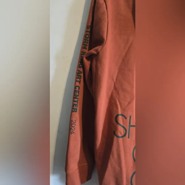 Women's Warm Rust Hoodie Brown Size XXL - Image 9
