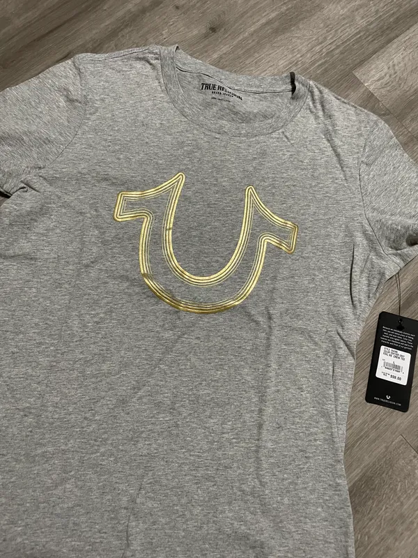 True Religion Women Gray T Shirt - Image 3