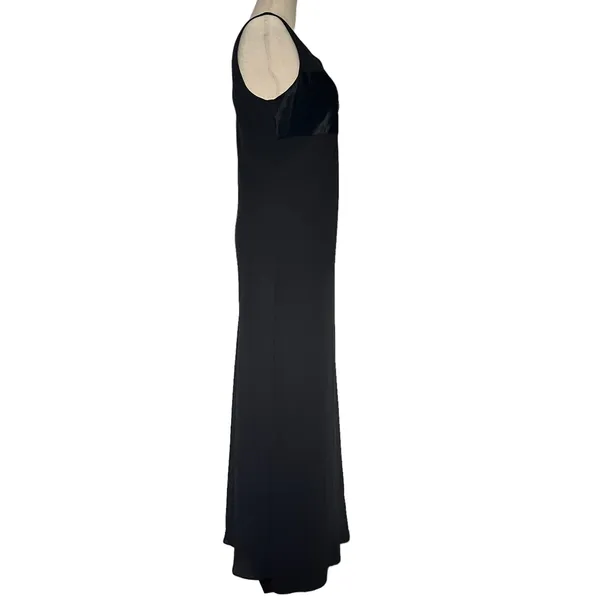 Vtg Y2K Alyn Paige Formal Dress 7/8 Whimsigoth Satin Panel Maxi Straight Prom - Image 4