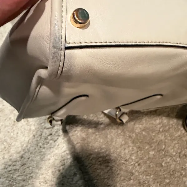 Coach Studded Cream Handbag - Image 5