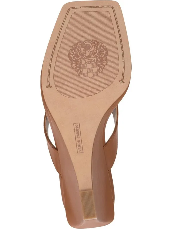 NWT Vince Camuto Cianna Thong Wedge Sandals VC-CIANNA Golden Walnut Brown 7M - Image 3