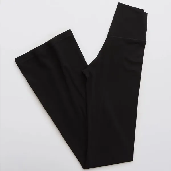 OFFLINE By Aerie Real Me High Waisted Crossover Flare Legging Black M - Image 5