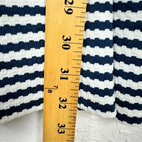 Hutch Blue White Striped Off Shoulder Asymmetrical Mini Dress Womens S Preppy - Image 16