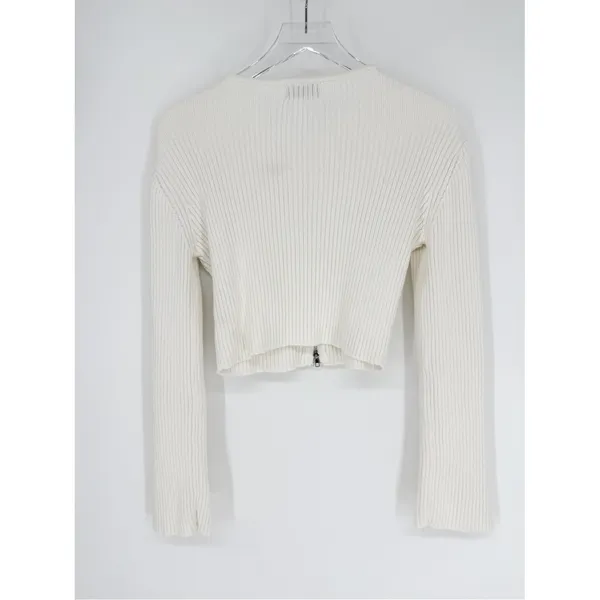 White Fox Boutique From the Heart Full Zip Sweater Women's S/M White Coastal - Image 3