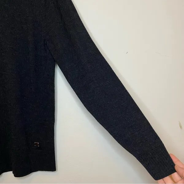 SMARTWOOL Merino Wool Blend Crewneck Pullover Sweater Black/Charcoal Gray Small - Image 6