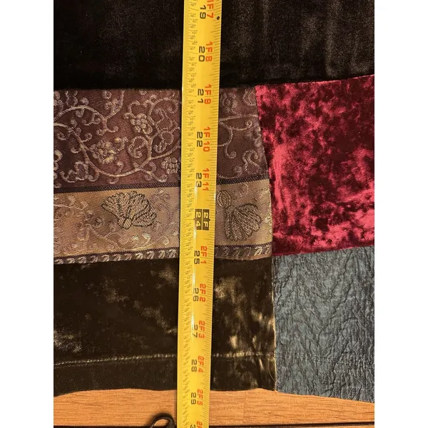 Notations Woman 1X Jacket Black Velvet Patchwork Boho Festival Eclectic Vintage - Image 6