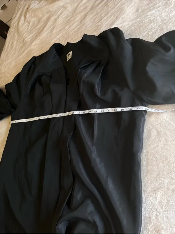 JOSTENS Black Unisex Graduation Gown Zip Up Robe Adult Sz 6’4-6’6. EUC - Image 4