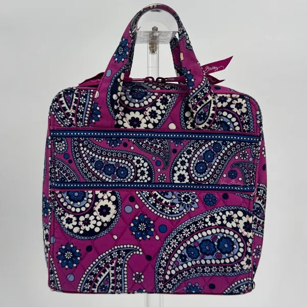 Vera Bradley Tech Organizer in Boysenberry Purple Blue Pink Paisley - Image 5