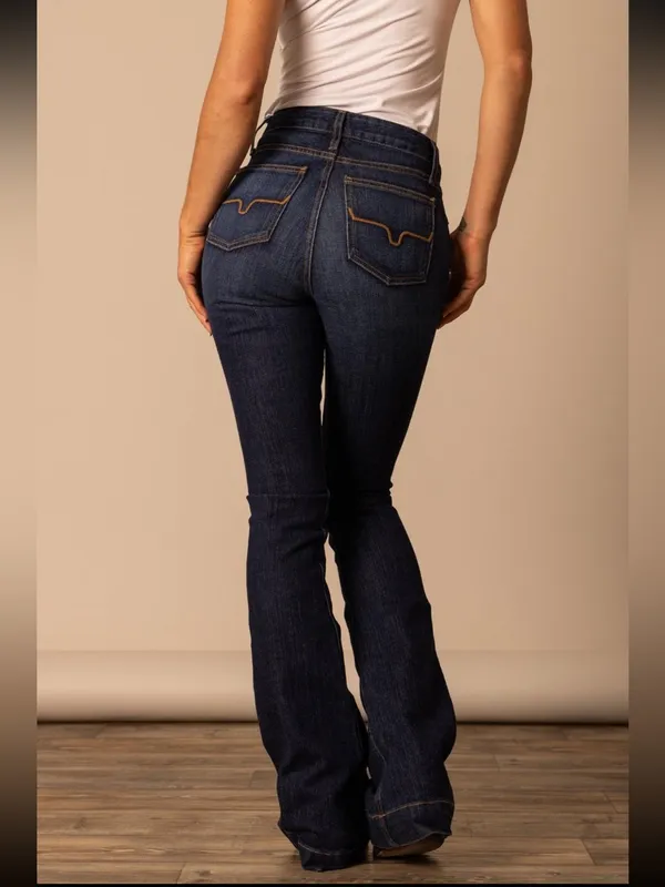 Kimes Ranch Jennifer Flare Leg Western Jeans Dark Wash Women’s - Image 3