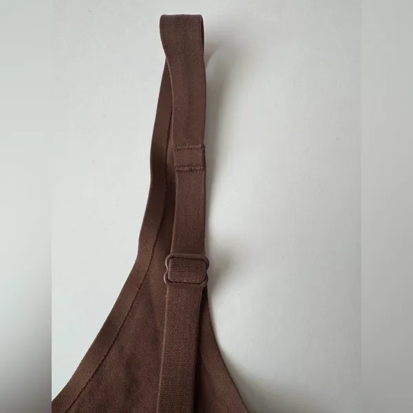 Lululemon Athletica Wundermost Ultra-Soft Nulu Scoop-Neck Brown Bralette Size‎ 2 - Image 7