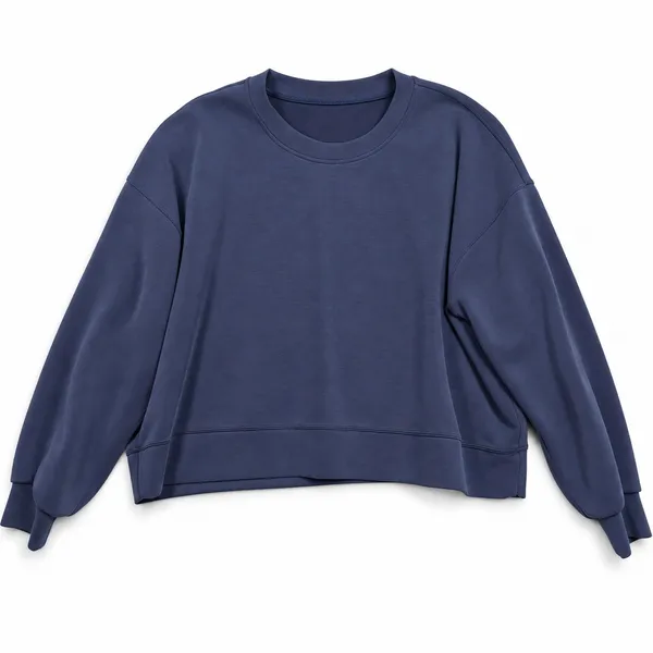 Lululemon XL Perfectly Oversized Cropped Crew Softstreme Night Sea Sweatshirt - Image 3