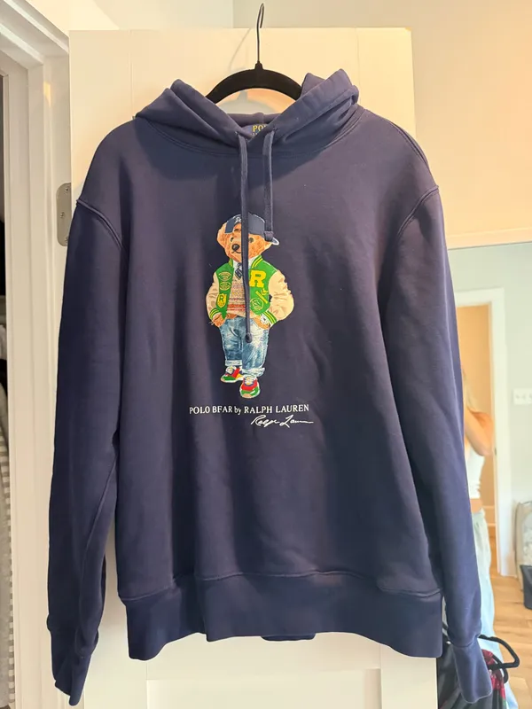 Ralph Lauren Navy Polo Bear Graphic Hoodie - Image 5