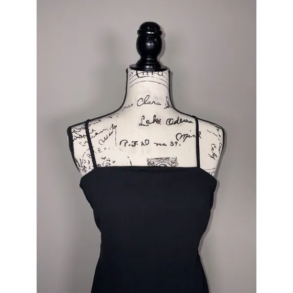 Lulus Black Tie-Back Square Neck Backless Mini Dress Women's Size Medium - Image 6