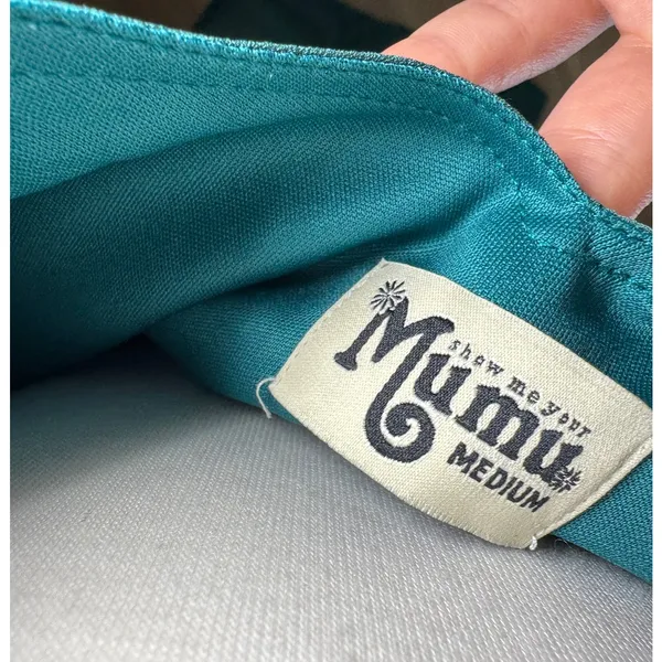 VINTAGE show me your Mumu Maxi Dress Size Medium Teal - Image 3