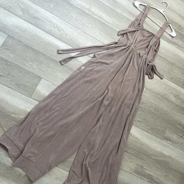 Free People Jumpsuit wide leg its a cinch womens Purple (medium) athleisure boho - Image 9