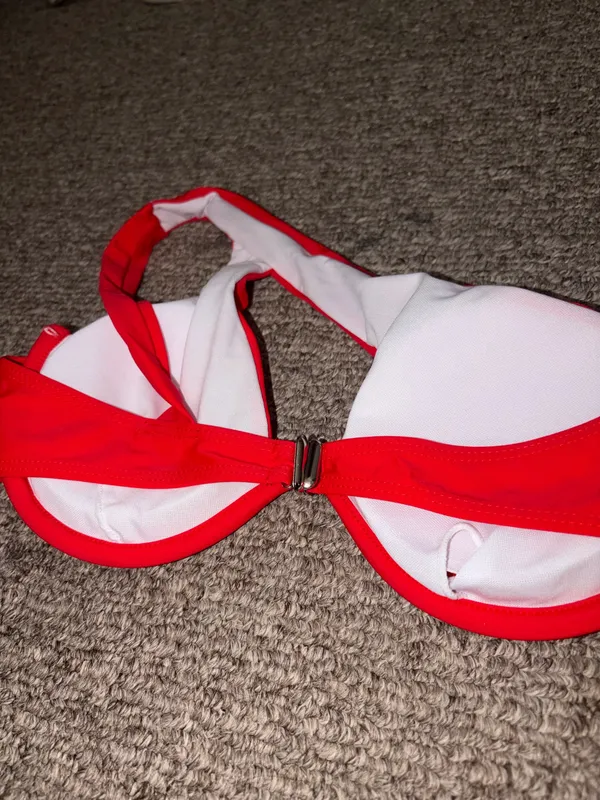 SHEIN red one shoulder bikini set - Image 3