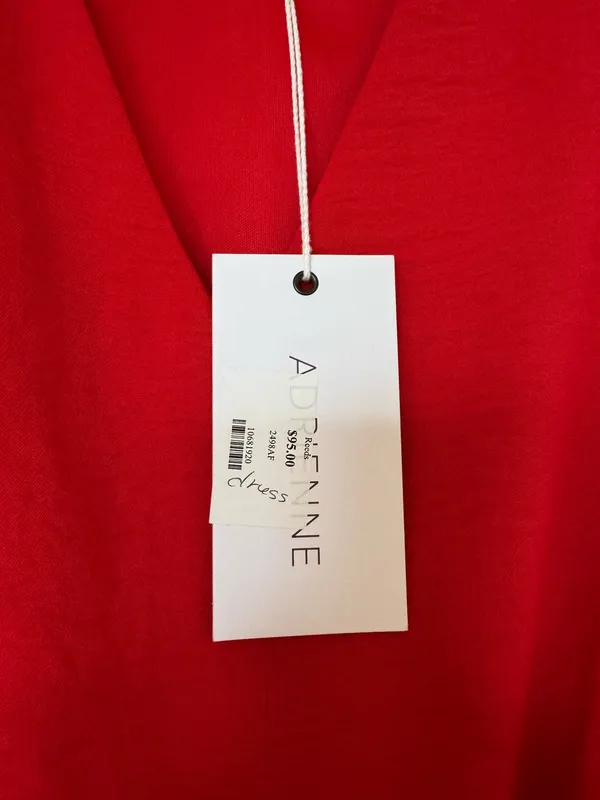 Red Smocked Dress Boutique Dress - Image 2