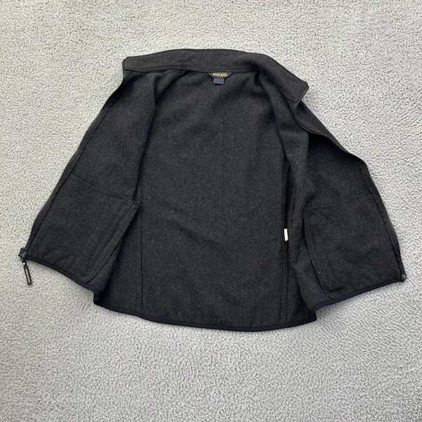 Vintage Woolrich Wool Vest Charcoal Gray Outdoor Travel USA Women's Large - Image 2