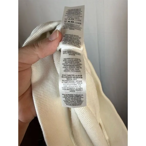 Primark Sweatshorts Womens Size S Ivory Drawstring Waist Pockets - Image 11