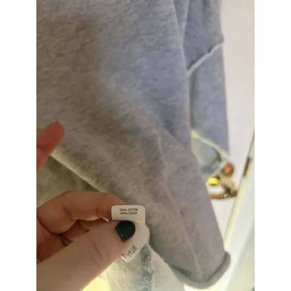 Aerie Gray Twist Open Back Oversized Top Boho Distressed S Lounge - Image 6