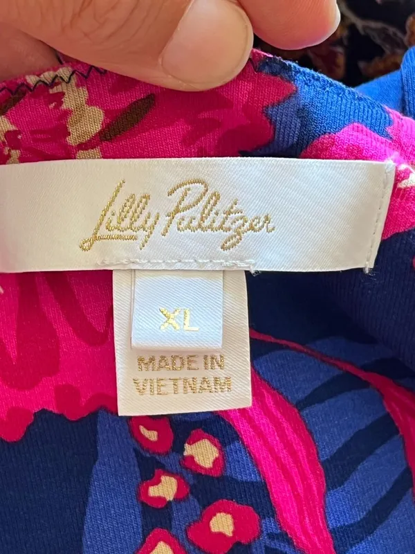 Lilly Pulitzer LORALEI SKIRTED ROMPER dress, BLUE MED NEVER ENDING SUMMER XL - Image 2