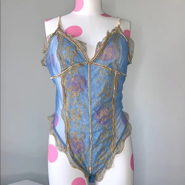 Victoria Victoria’s Secret Embroidered Teddy - Image 5