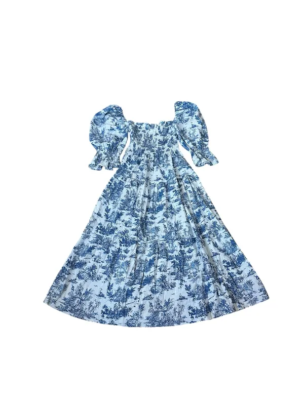Nothing Fits But Kiko Dress Puff Sleeve Midi Feminine Romantic CottageCore - Image 7
