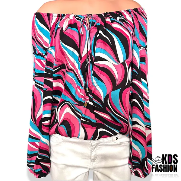 Michael Kors Silk Off The Shoulder Top LG - Image 3