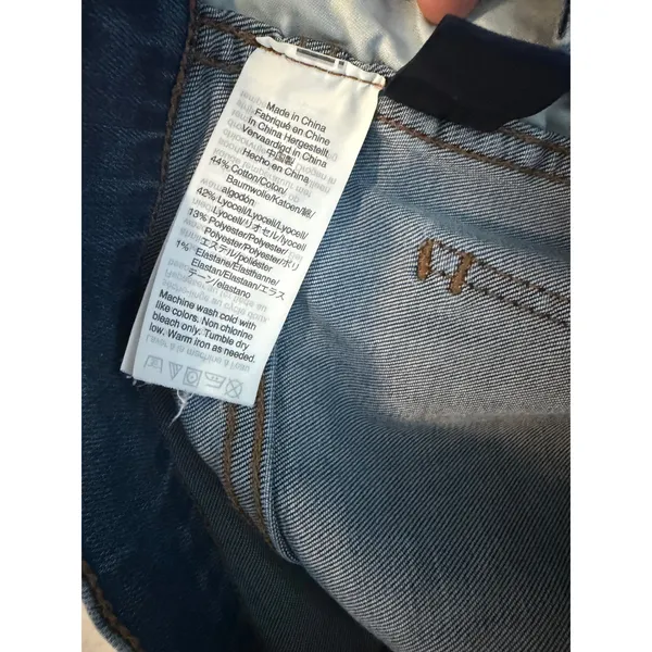 Madewell 10‎ High-Rise Skinny Crop Jeans Womens 26 Button Fly Raw Hem Blue Denim - Image 4