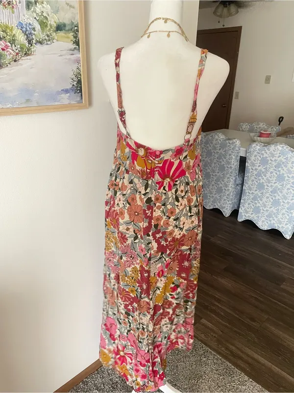 Natural Life Patti Side Slit Maxi Dress in Vintage Summer Floral Size Small - Image 6