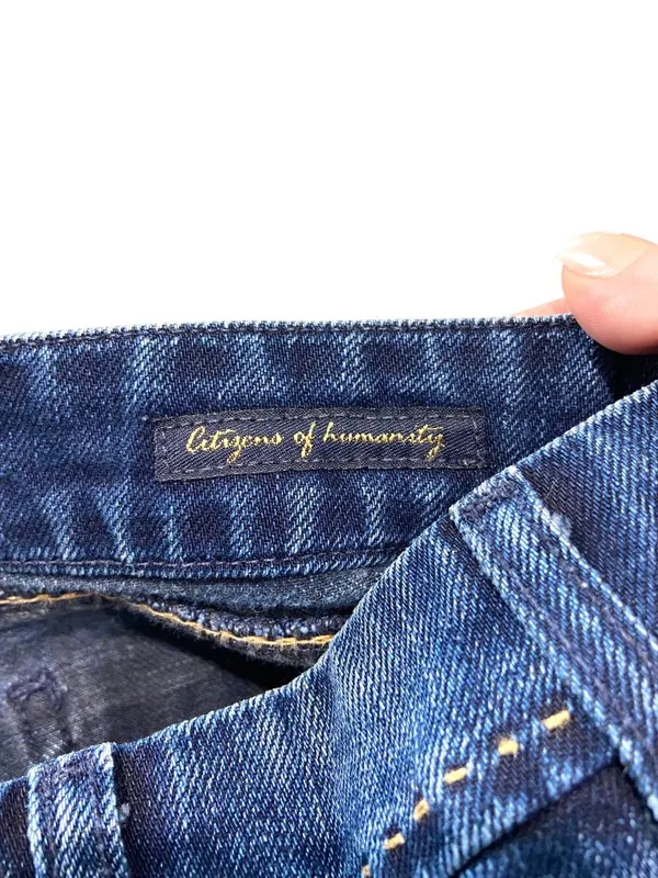 Citizens Of Humanity Birkin Micro Mini Skirt Blue Size 31 Y2K Festival Summer - Image 4