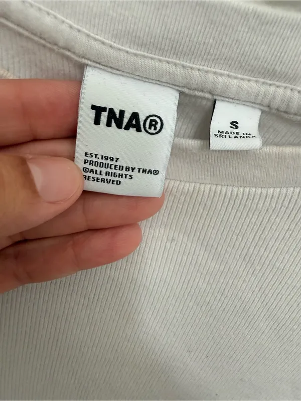 TNA white crop top small - Image 3
