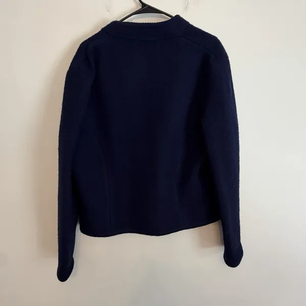 Vintage Country Suburbans 100% Wool Navy Jacket Womens M Gold Buttons Hong Kong - Image 4