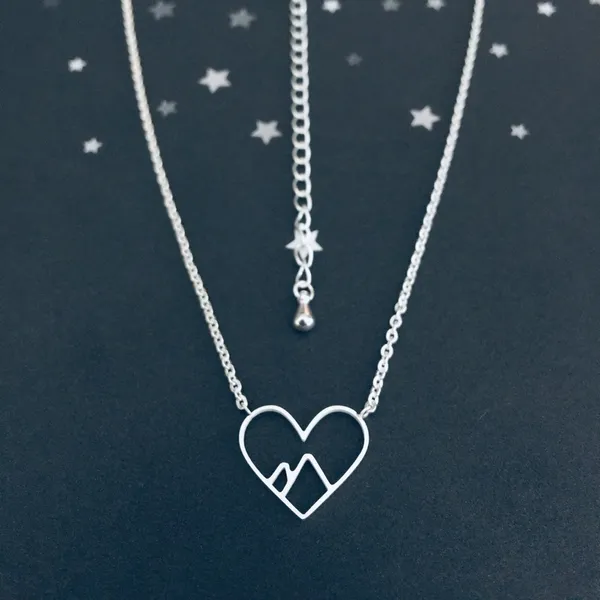 PHeart Mountain Necklace Silver - Image 4