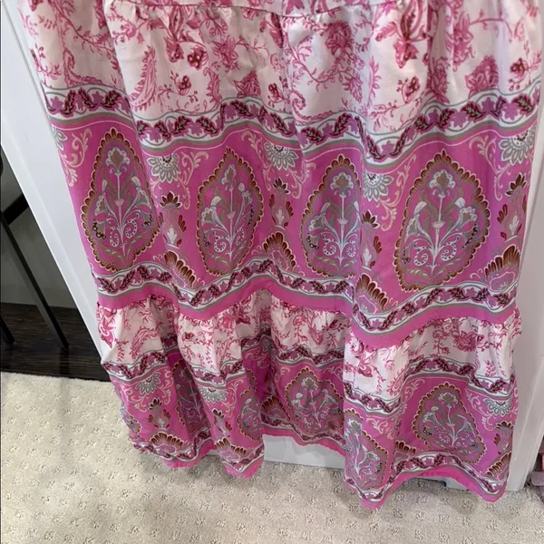 Vici Strapless Dress Pink Floral - Image 2