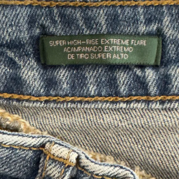 1611 | Wild Fable Super High-Rise Extreme Flare Seamed Jeans Blue Womens‎ 10 - Image 6