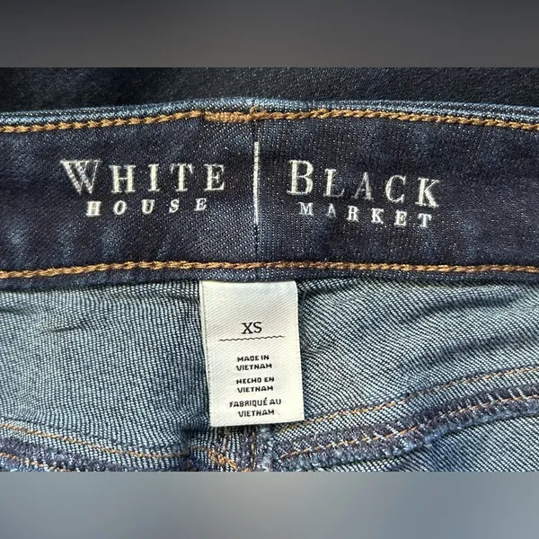 White House Black Market Women’s Dark Blue Women's Skinny Jeans XS - Image 7