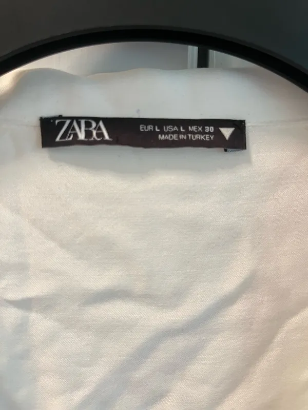 ZARA White Satin Top - Image 3