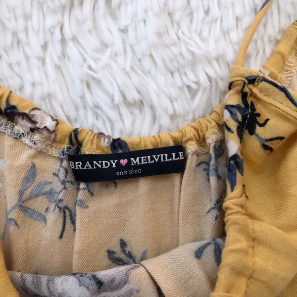 Brandy Melville rare yellow floral Blanche romper - Image 2