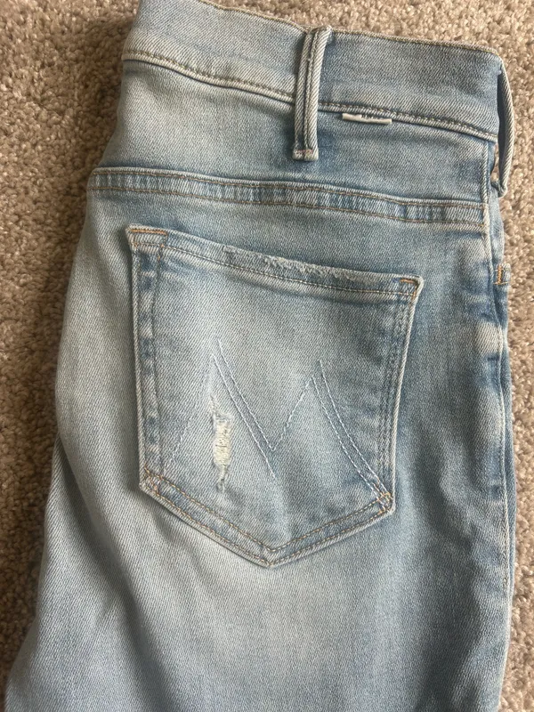 MOTHER Denim Jeans Hustler Ankle Fray - Image 4